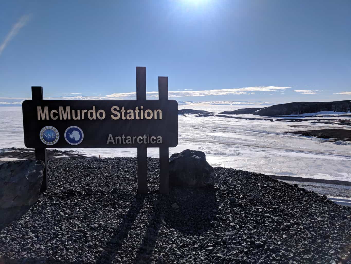 McMurdo Station Antarctica Main Sign