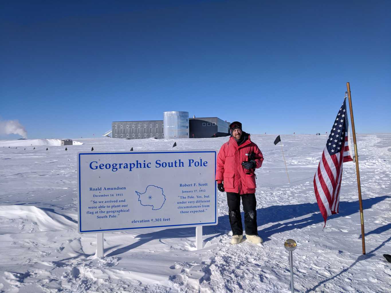 Geographic South Pole Marker 2018