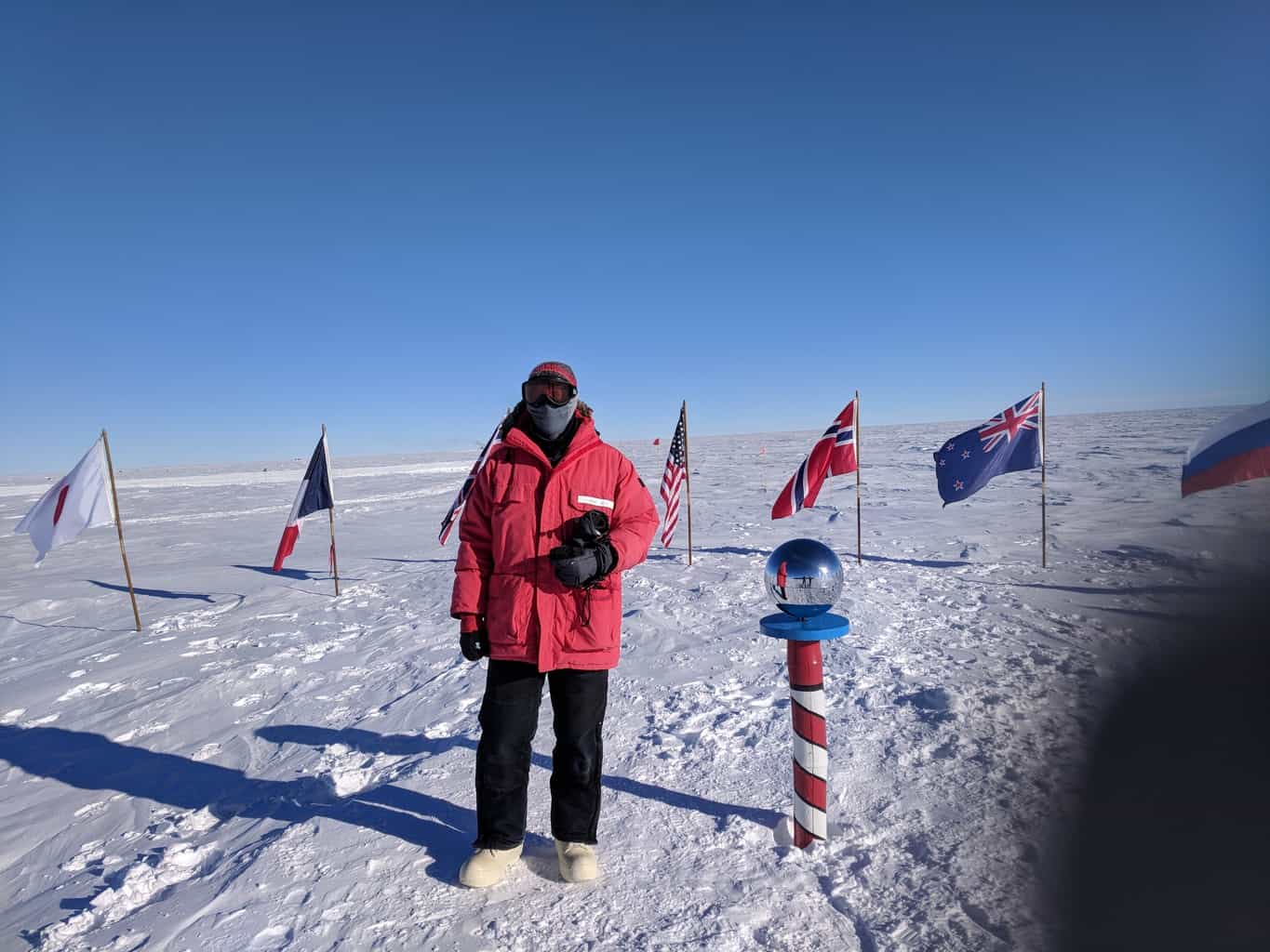 Ceremonial Flags at South Pole
